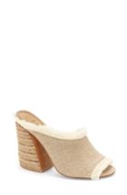 Women's Mercedes Castillo Izar Fringe Asymmetrical Sandal M - Beige