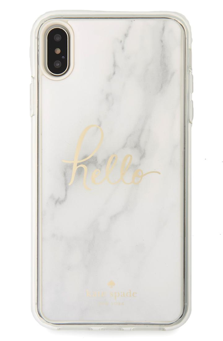Kate Spade New York Marble Hands Free Iphone X/xs & Xs Max Case - Grey