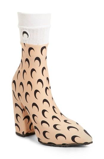 Women's Marine Serre Moon Print Sock Boot Eu - Beige