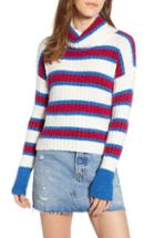 Women's Ten Sixty Sherman Cozy Stripe Cowl Neck Sweater - Ivory