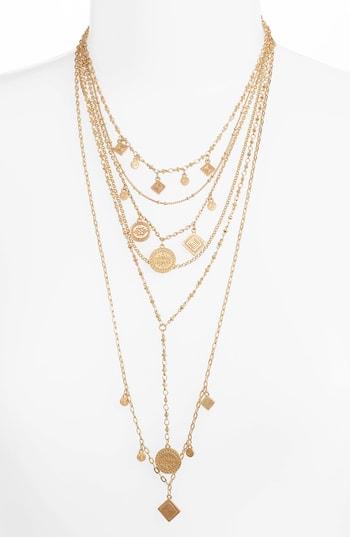 Women's Rebecca Minkoff Etched Charm Multistrand Necklace