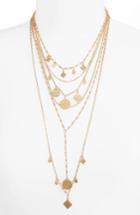 Women's Rebecca Minkoff Etched Charm Multistrand Necklace