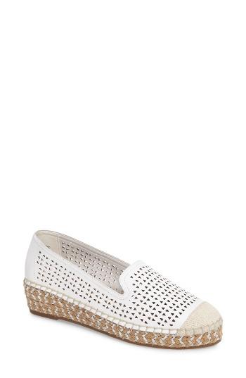 Women's Bella Vita Channing Cutout Espadrille Loafer .5 N - White