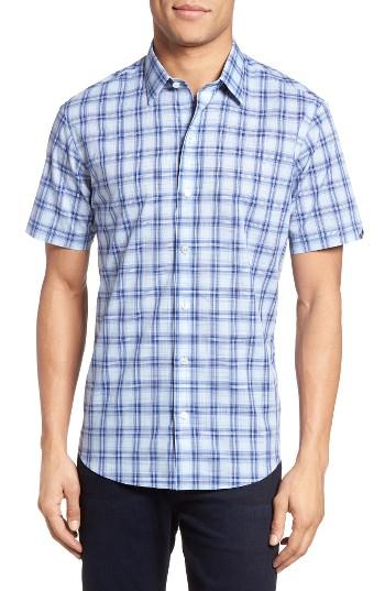 Men's Zachary Prell Hwang Trim Fit Plaid Sport Shirt