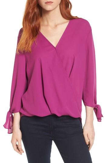Women's Everleigh Surplice Neck Top - Purple
