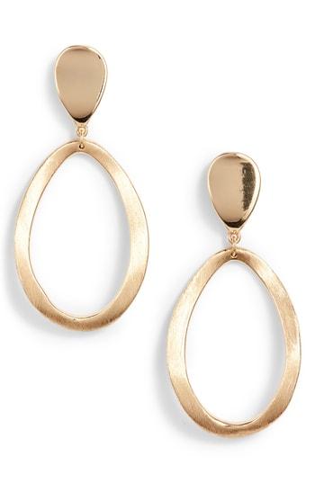 Women's Halogen Curved Front Hoop Earrings