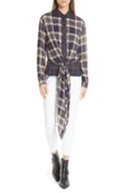 Women's Rag & Bone Felicity Tie Hem Shirt, Size - Beige