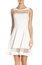 Women's French Connection Tobey Crepe Fit & Flare Dress - White