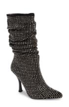 Women's Jeffrey Campbell Die4u Crystal Embellished Slouch Boot .5 M - Black