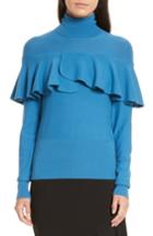 Women's Tracy Reese Flounced Turtleneck Sweater - Blue