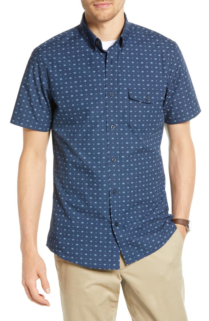 Men's 1901 Print Sport Shirt - Blue