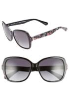 Women's Kate Spade New York Karalyns 56mm Oversized Sunglasses - Black/ Gold