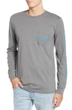 Men's Rvca Reflector Long Sleeve Pocket T-shirt - Grey