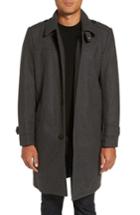 Men's Reaction Kenneth Cole Wool Blend Overcoat, Size - Grey