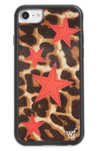 Wildflower Leopard & Star Faux Calf Hair Iphone 6/6s Case - Black
