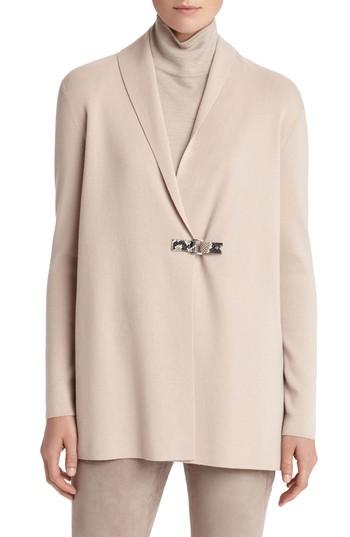 Women's Lafayette 148 New York Wool Shawl Cardigan - Pink