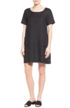 Women's Eileen Fisher Organic Linen A-line Dress, Size - Black
