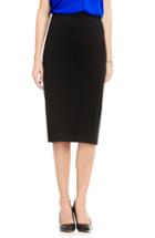 Petite Women's Vince Camuto Pull-on Pencil Skirt, Size P - Black