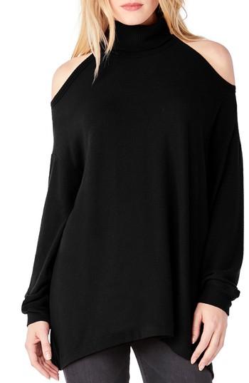 Women's Michael Stars Cold Shoulder Turtleneck Tunic - Black