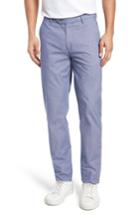 Men's Ted Baker London Holldet Flat Front Stretch Solid Cotton Pants L - Blue