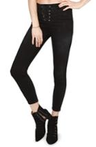 Women's Amuse Society Soho Lace-up Skinny Jeans - Black