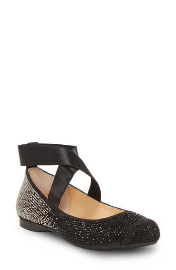Women's Jessica Simpson 'mandalaye' Leather Flat M - Black