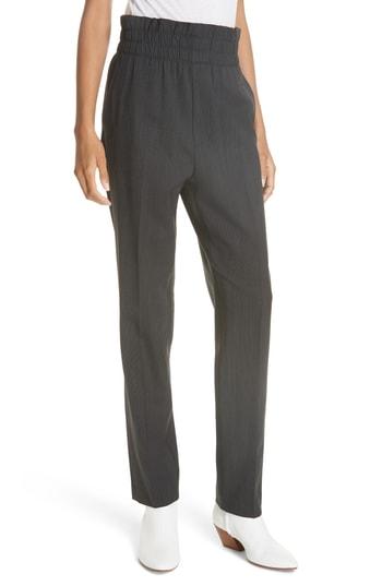Women's Helmut Lang Pull-on Stretch Wool Pants - Black