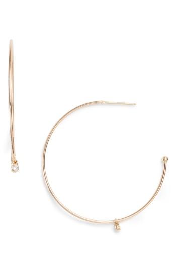 Women's Zoe Chicco Diamond Large Hoop Earrings