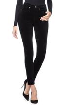 Women's Good American Good Legs Velvet High Waist Ankle Skinny Jeans - Black