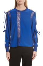 Women's 3.1 Phillip Lim Silk Tied Cold Shoulder Top