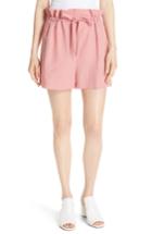 Women's Rebecca Taylor Slub Linen Blend Shorts - Pink