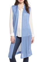Women's La Fiorentina Longline Mesh Vest, Size - Blue