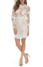 Women's Ml Monique Lhuillier Calypso Lace Sheath Dress - Ivory