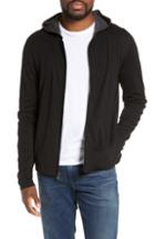 Men's James Perse Double Layer Full Zip Hoodie (m) - Black