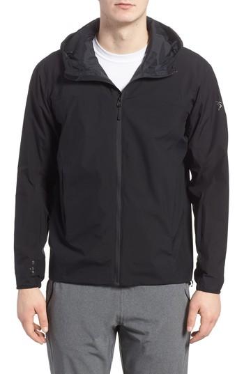 Men's Arc'teryx Solano Windstopper Trim Fit Water Resistant Jacket - Black