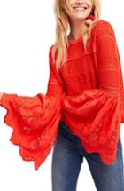Women's Free People Once Upon A Time Lace Top - Red