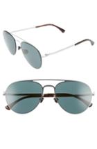 Men's Mykita Samu 55mm Polarized Aviator Sunglasses - Shiny Silver