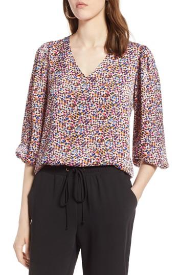 Women's Halogen Blouson Sleeve Crepe Blouse - Pink