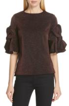 Women's Ted Baker London Sianeo Sparkle Bow Top - Brown