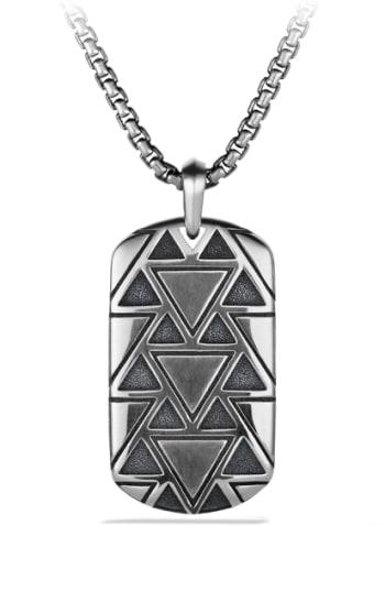 Men's David Yurman 'frontier' Tag In Sterling Silver
