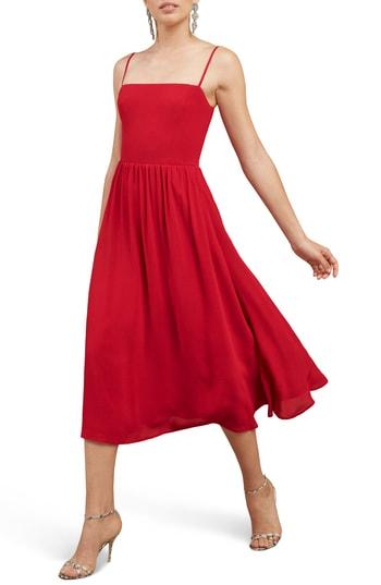Women's Reformation Rosehip Fit & Flare Dress - Red