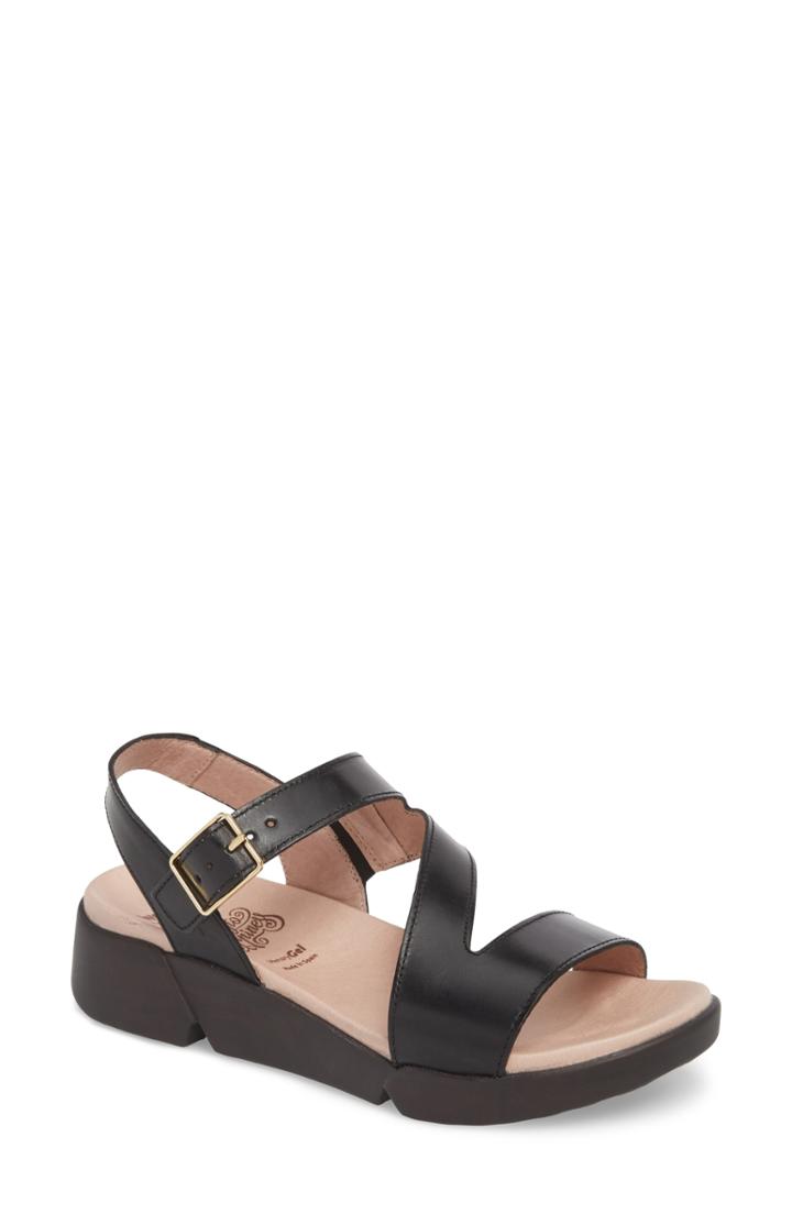 Women's Wonders Platform Wedge Sandal Us / 40eu - Black