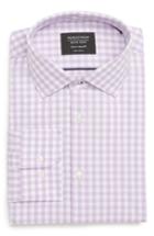 Men's Nordstrom Men's Shop Tech-smart Classic Fit Stretch Check Dress Shirt .5 - 32/33 - Purple