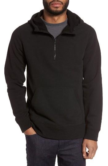 Men's Jason Scott Hudson Quarter Zip Hoodie - Black