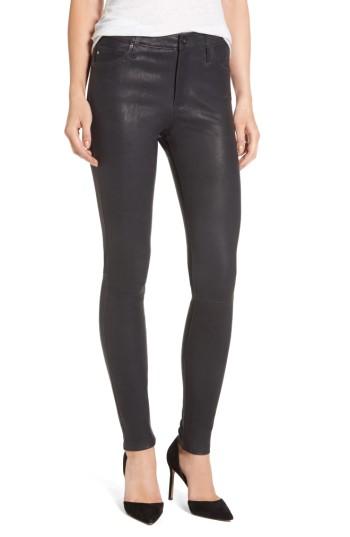 Women's Ag Farrah Leather Skinny Jeans - Blue