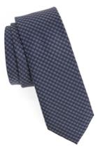Men's Calibrate Microcheck Silk Tie, Size - Blue