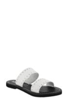 Women's Mia Sharon Studded Slide Sandal .5 M - White