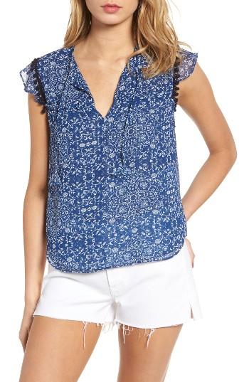 Women's Misa Los Angeles Ale Ruffle Top - Blue