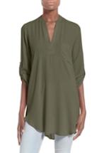 Women's Perfect Roll Tab Sleeve Tunic - Green