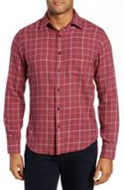 Men's Faherty Ventura Windowpane Sport Shirt - Red